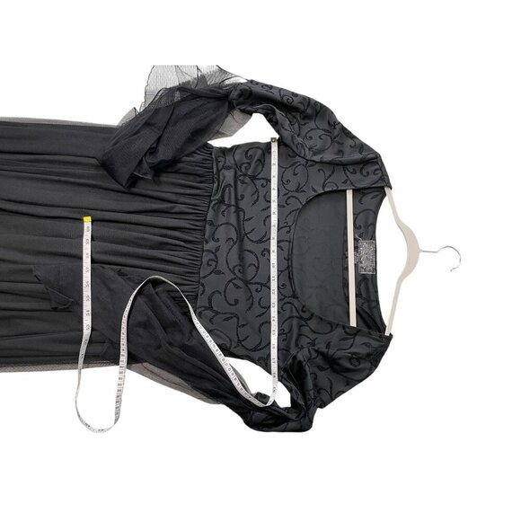 Eternal NYC Goth Vampire Witch Sheer Bell Sleeve Dress Maxi L - Picture 7 of 8